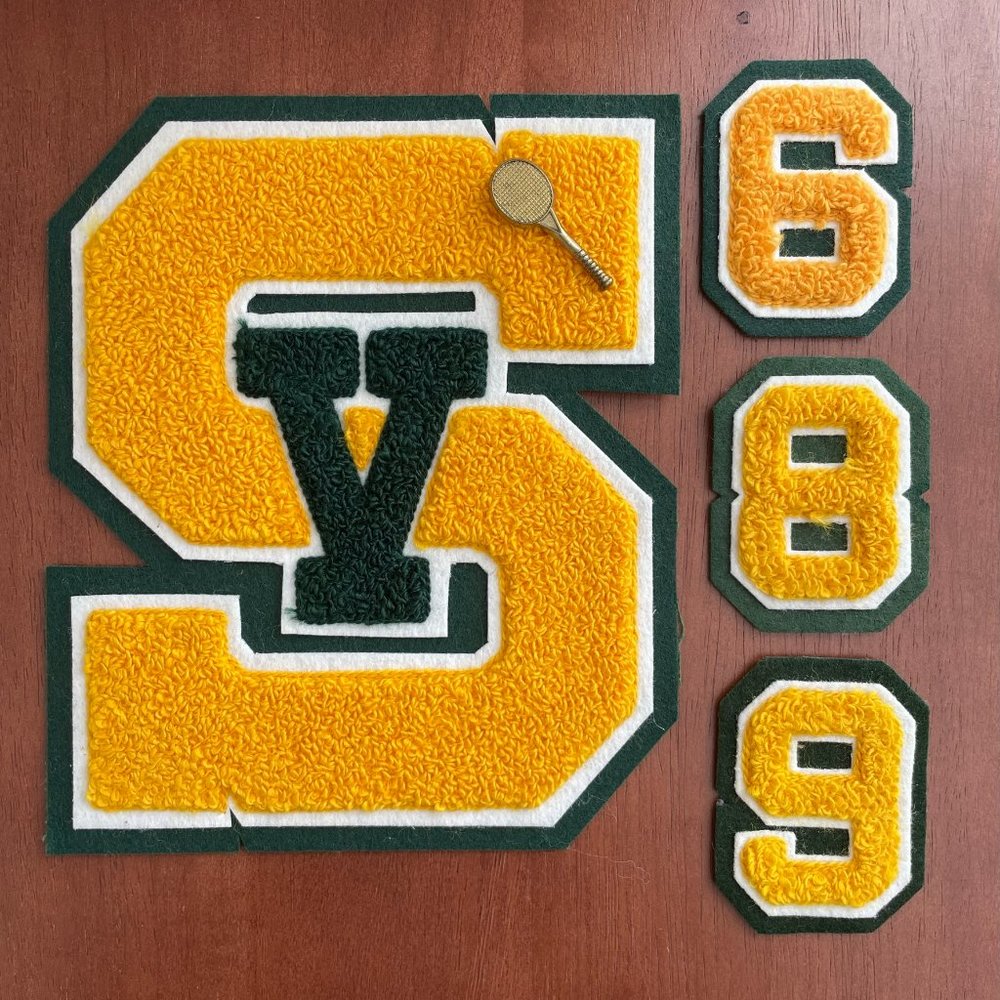 SV Vintage Varsity Letter Patches | High School Letter Patches | Ready to Ship